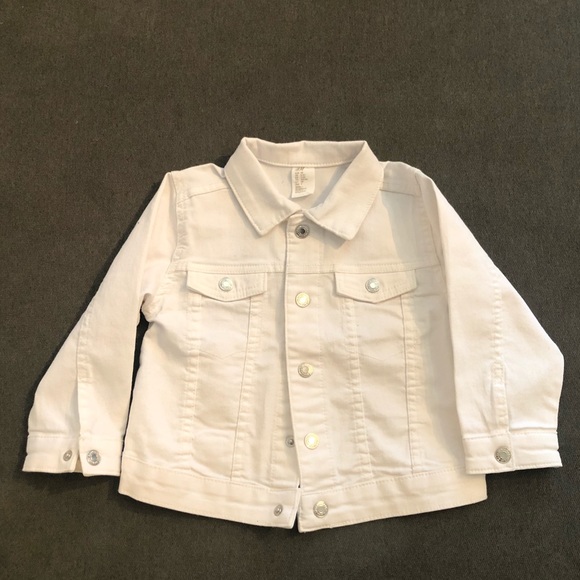 H&M white denim jacket size 2-3y - Picture 3 of 5